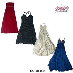 Y2K Glam Poly Maxi Dress For Party Nights (DS-10-0..