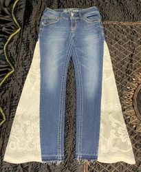 Upcycle Lace Denim Jean (Dv-9-116)