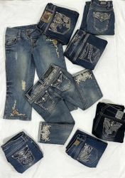 Y2K Embellished Capri Jeans B# 659