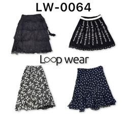 Y2K Dark Floral & Tiered Mesh Skirts