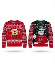 (FV-2425)         Vintage Christmas Character Swea..