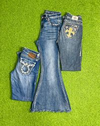 Y2k flared jeans (brand) silver jeans, etc. id719