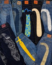 Evisu Diacock Print Denim