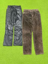 Yv1204 Leather Suede Mix Pants 14P