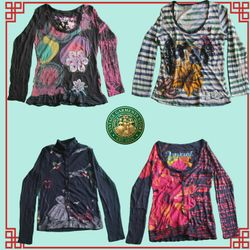 Desi Gull Y2K Printed Blouse Bundle • Vintage Aest..
