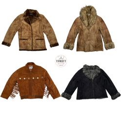 Vintage Afghan Faux Fur Short Coat Mix ( TS-069 )