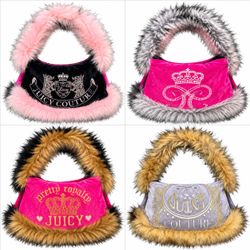 Y2k upcycled juicy couture bags with fur (R)