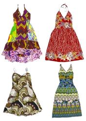 Y2K Psychedelic Cotton Dresses