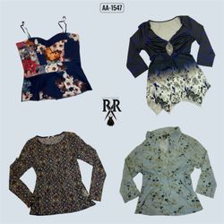 Y2k Dreamy Blue Mix Tops (AA-1547)