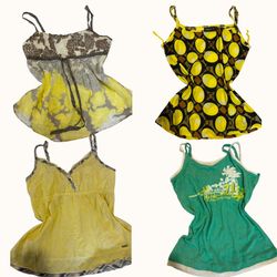 Y2K Lemon Drop Cami Tops - ST-076