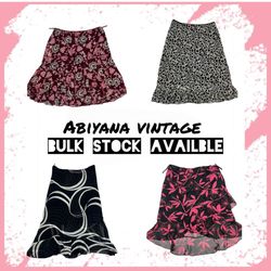 Conjunto de Saias de Renda Y2K - Midi Floral, Abst..