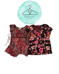 Y2k printed blouse (180826-20)