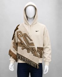 CR2213 UPCYCLED TAPESTRY PANEL HOODIE