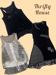 Y2K Mini Dresses with Patchwork and Graphic Prints..