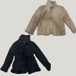 Vintage Y2K Shearling & Fur Trim Jacket (OFF-46)