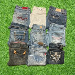 Y2k embroidery flare jeans