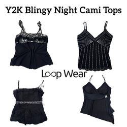 Y2K Blingy Night Cami Tops