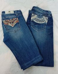 CR11912 Vintage Miss Me Flare and Straight-Leg Jea..