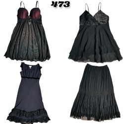 All Black Mix Bridle Party Dresses , Skirts & Tops..