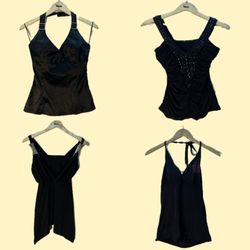 020 Women Black Camisoles and Blouses