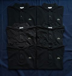 Lacoste Black Collar T-Shirts