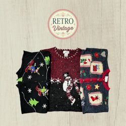  Weihnachts-Vintage-Pullover |E|