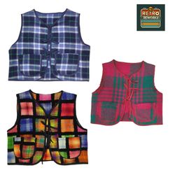 Upcycled Front Tie Woolen Gilet