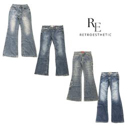 Y2K Paris Hilton Era Girl Denim Jeans RE-3810