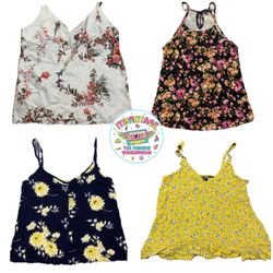 Y2K Vintage Floral Camis – 11pcs Wholesale | VR384..
