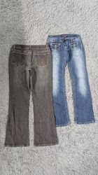 **Jeans ricamati a zampa Y2K – Moda trendy anni 20..