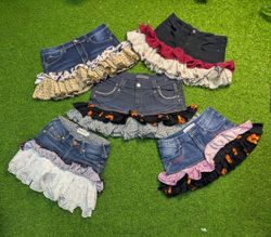 8020 - Upcycled Mini Denim Skirts