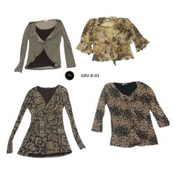 Women’s Vintage Long Sleeve Blouse – Premium Y2K E..