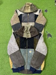 Upcycled Carhartt corduroy Hoodie jacket