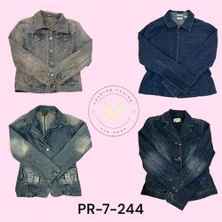 Women’s Blue Denim Jacket – Classic Casual Jean Ja..
