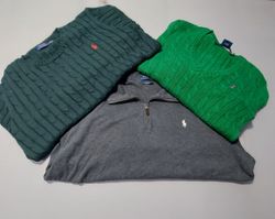 Ralph Lauren Sweaters – 1/4 Zip & Cable Knit – Gra..