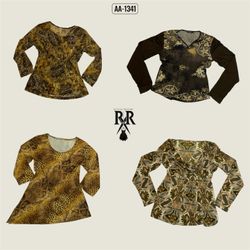 Y2k Boho Earthy Tone Full Sleeve Tops (AA-1341)