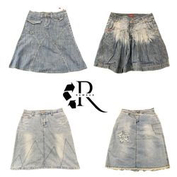 Jupe midi en denim Unique Girl Y2K RW-2466