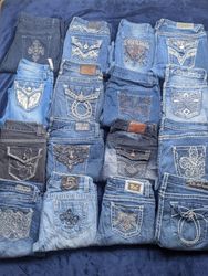 Y2K Embroidered & Embellished Flared Jeans