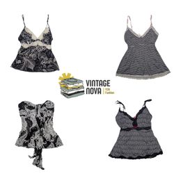 Printed Lace Trim Camisole Tops