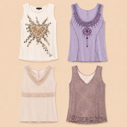 Y2k Embellished Sleeveless Tops