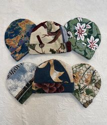 Upcycle Tapestry printed Beanie