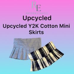 Upcycled Y2K Cotton Mini Skirts