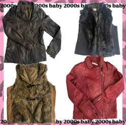 Biker babe: fur gilet & leather-322