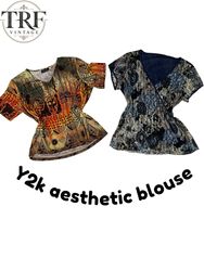 Y2k aesthetic blouse#97