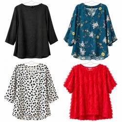 Women's Blouse Bundle - 7 Pieces, Assorted Colors ..