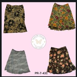 Women’s Retro Print Poly Skirt – Y2K Chic Everyday..