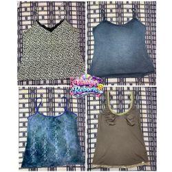 Y2K Vintage Mixed Print & Solid Cami Bundle | VR-3..