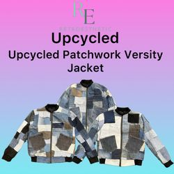 Upcycled Patchwork Versity Jacket