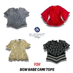 Y2K Bow Babe Cami Tops - EVM0837