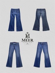 Y2k inspired Embellished flared jeans